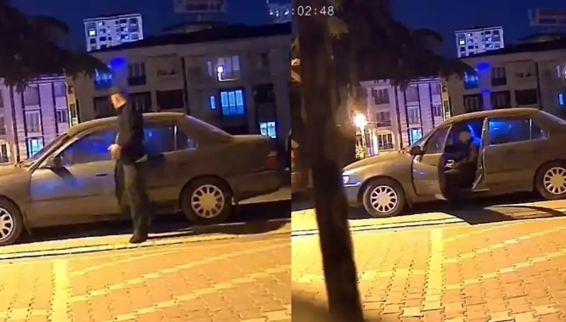 Park Halindeki Otomobilin Hızla Çalınması: Güvenlik Kamerası İfşa Etti!