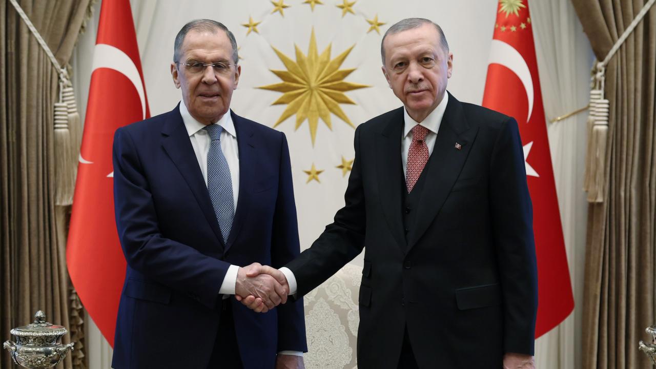 Cumhurbaşkanı Erdoğan, Rusya Dışişleri Bakanı Lavrov'u Kabul Etti