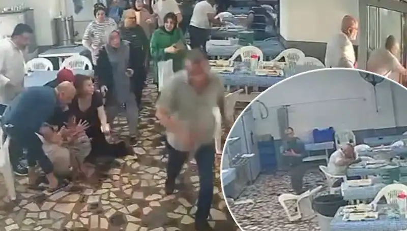 Yemekhanede Deprem Anı: Panik Anlarında Bile Yemeğini Bırakmayan Genç